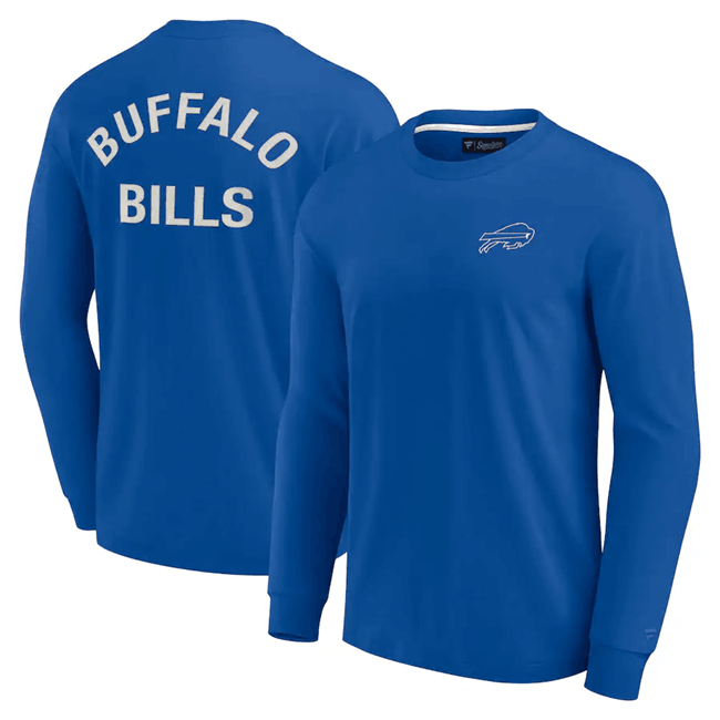 Men's Buffalo Bills Royal Signature Unisex Super Soft Long Sleeve T-Shirt Men's Buffalo Bills Royal Signature Unisex Super Soft Long Sleeve T-Shirt