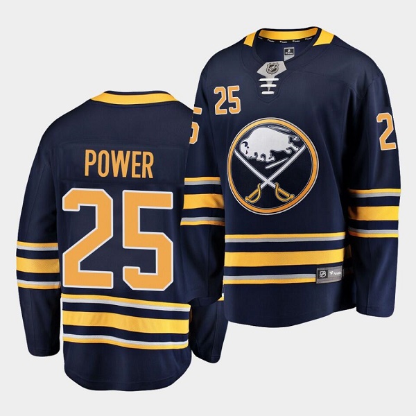 Men's Buffalo Sabres #25 Owen Power Navy Stitched Jersey Men's Buffalo Sabres #25 Owen Power Navy Stitched Jersey