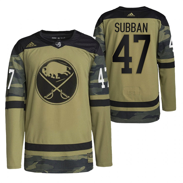Men's Buffalo Sabres #47 Malcolm Subban 2022 Camo Military Appreciation Night Stitched Jersey Men's Buffalo Sabres #47 Malcolm Subban 2022 Camo Military Appreciation Night Stitched Jersey