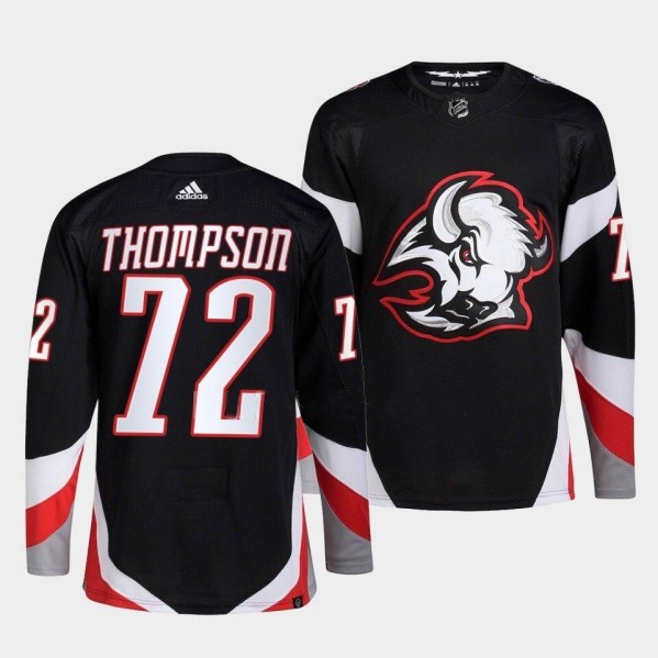 Men's Buffalo Sabres #72 Tage Thompson 2022-23 Black Stitched Jersey Men's Buffalo Sabres #72 Tage Thompson 2022-23 Black Stitched Jersey