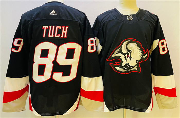 Men's Buffalo Sabres #89 Alex Tuch 2022-23 Black Stitched Jersey Men's Buffalo Sabres #89 Alex Tuch 2022-23 Black Stitched Jersey