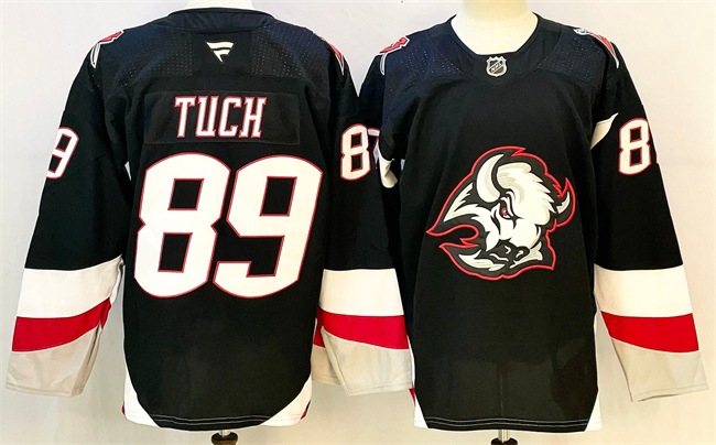 Men's Buffalo Sabres #89 Alex Tuch Black 2024-25 Alternate Stitched Hockey Jersey Men's Buffalo Sabres #89 Alex Tuch Black 2024-25 Alternate Stitched Hockey Jersey