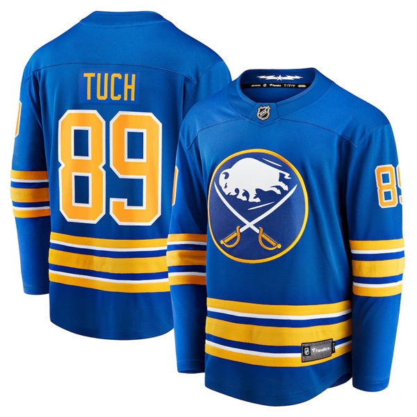 Men's Buffalo Sabres #89 Alex Tuch Blue Stitched Jersey Men's Buffalo Sabres #89 Alex Tuch Blue Stitched Jersey