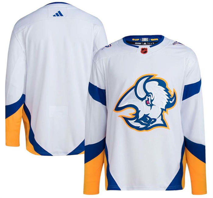 Men's Buffalo Sabres Blank White 2022 23 Reverse Retro Stitched Jersey Men's Buffalo Sabres Blank White 2022 23 Reverse Retro Stitched Jersey