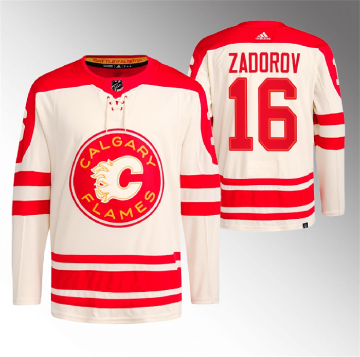 Men's Calgary Flames #17 Nikita Zadorov 2023 Cream Heritage Classic Primegreen Stitched Jersey Men's Calgary Flames #17 Nikita Zadorov 2023 Cream Heritage Classic Primegreen Stitched Jersey