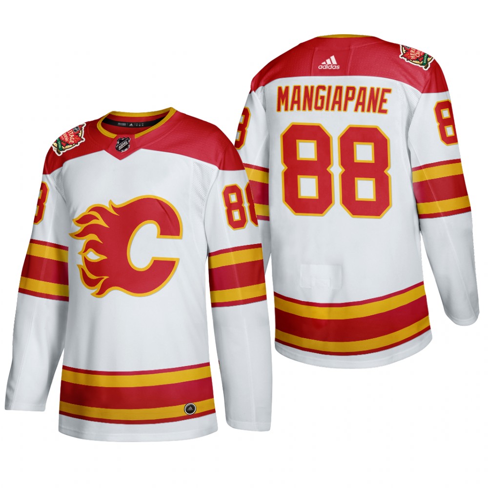 Men's Calgary Flames #88 Andrew Mangiapane Authentic 2019 Heritage Classic White Jersey Men's Calgary Flames #88 Andrew Mangiapane Authentic 2019 Heritage Classic White Jersey