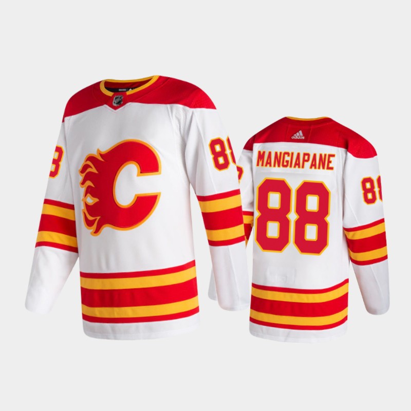 Men's Calgary Flames #88 Andrew Mangiapane Away White 2020-21 Authentic Pro Jersey Men's Calgary Flames #88 Andrew Mangiapane Away White 2020-21 Authentic Pro Jersey
