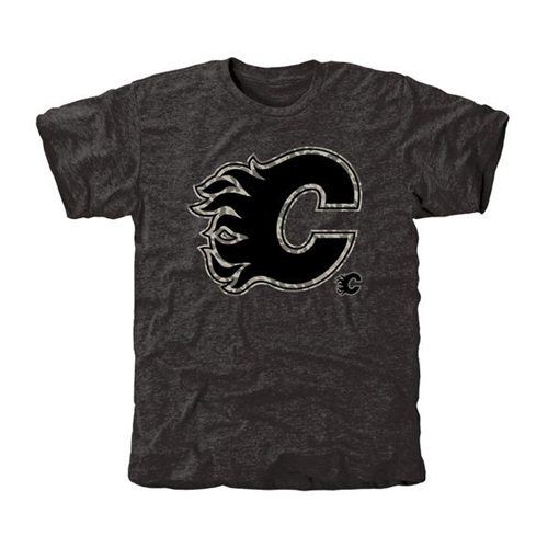 Men's Calgary Flames Black Rink Warrior T-Shirt Men's Calgary Flames Black Rink Warrior T-Shirt