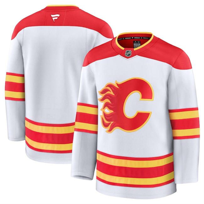 Men's Calgary Flames Blank White 2024-25 Away Stitched Hockey Jersey Men's Calgary Flames Blank White 2024-25 Away Stitched Hockey Jersey
