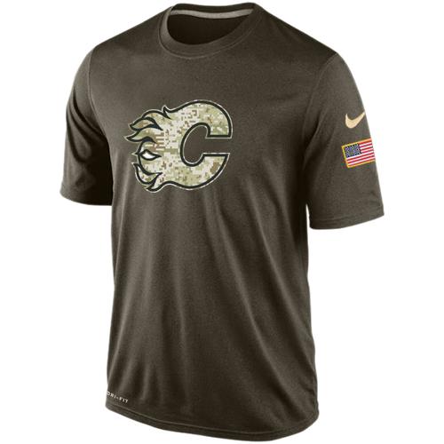 Men's Calgary Flames Salute To Service Nike Dri-FIT T-Shirt Men's Calgary Flames Salute To Service Nike Dri-FIT T-Shirt