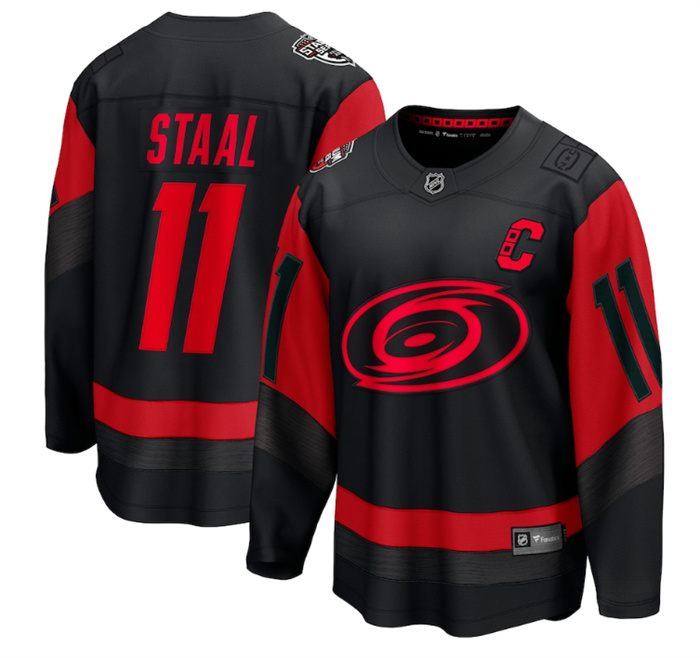 Men's Carolina Hurricanes #11 Jordan Staal Black Red Stadium Series Breakaway Stitched Jersey Men's Carolina Hurricanes #11 Jordan Staal Black Red Stadium Series Breakaway Stitched Jersey