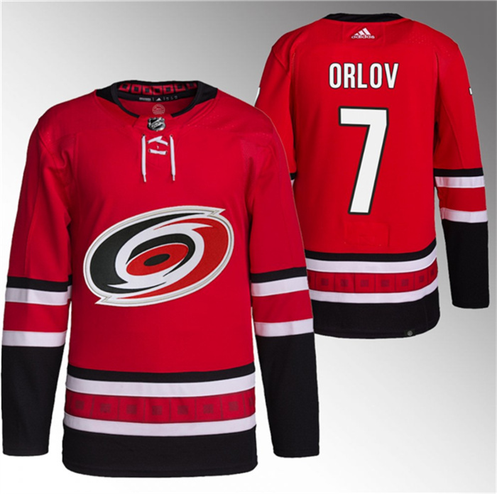Men's Carolina Hurricanes #7 Dmitry Orlov Red Stitched Jersey Men's Carolina Hurricanes #7 Dmitry Orlov Red Stitched Jersey