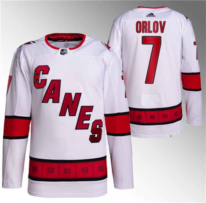 Men's Carolina Hurricanes #7 Dmitry Orlov White Stitched Jersey Men's Carolina Hurricanes #7 Dmitry Orlov White Stitched Jersey