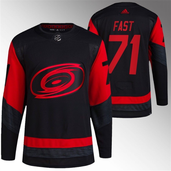 Men's Carolina Hurricanes #71 Jesper Fast Black Red Stadium Series Breakaway Stitched Jersey Men's Carolina Hurricanes #71 Jesper Fast Black Red Stadium Series Breakaway Stitched Jersey