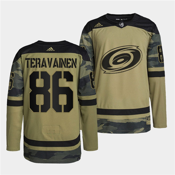 Men's Carolina Hurricanes #86 Teuvo Teravainen 2022 Camo Military Appreciation Night Stitched Jersey Men's Carolina Hurricanes #86 Teuvo Teravainen 2022 Camo Military Appreciation Night Stitched Jersey