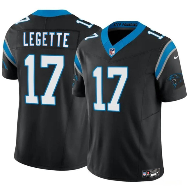 Men's Carolina Panthers #17 Xavier Legette Black 2024 F.U.S.E. Vapor Limited Stitched Football Jersey Men's Carolina Panthers #17 Xavier Legette Black 2024 F.U.S.E. Vapor Limited Stitched Football Jersey