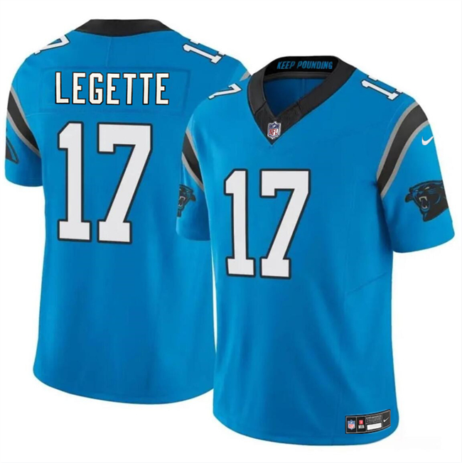 Men's Carolina Panthers #17 Xavier Legette Blue 2024 F.U.S.E. Vapor Limited Stitched Football Jersey Men's Carolina Panthers #17 Xavier Legette Blue 2024 F.U.S.E. Vapor Limited Stitched Football Jersey