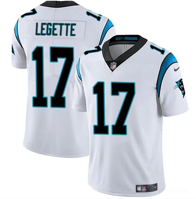 Men's Carolina Panthers #17 Xavier Legette White Vapor Limited Stitched Football Jersey Men's Carolina Panthers #17 Xavier Legette White Vapor Limited Stitched Football Jersey