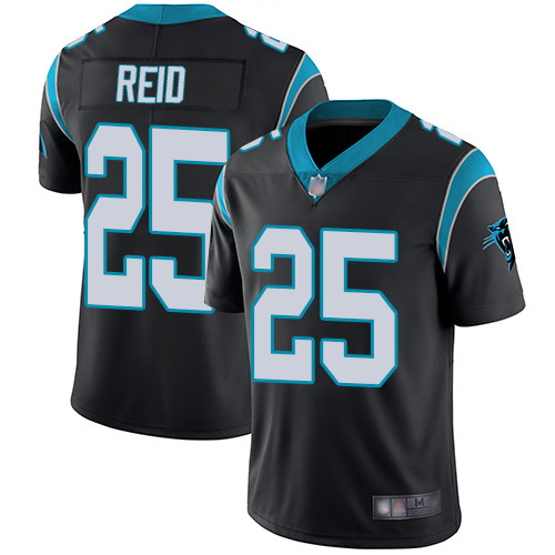 Men's Carolina Panthers #25 Eric Reid Limited Home Black Vapor Untouchable Jersey Men's Carolina Panthers #25 Eric Reid Limited Home Black Vapor Untouchable Jersey