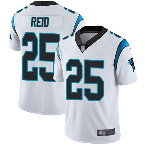 Men's Carolina Panthers #25 Eric Reid Limited White Vapor Untouchable Jersey Men's Carolina Panthers #25 Eric Reid Limited White Vapor Untouchable Jersey
