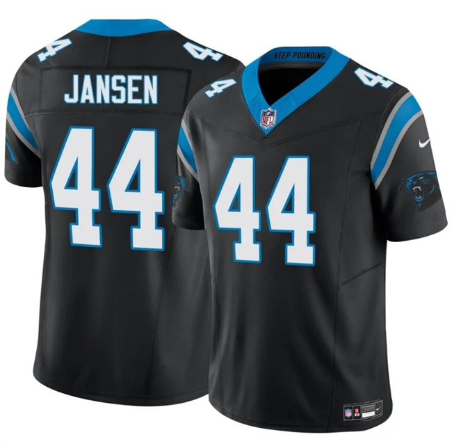 Men's Carolina Panthers #44 J.J. Jansen Black 2025 F.U.S.E. Vapor Limited Stitched Football Jersey