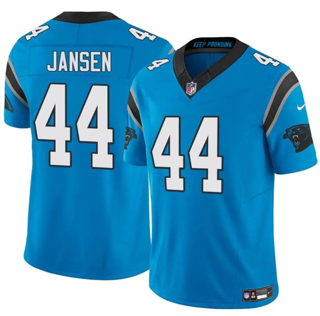 Men's Carolina Panthers #44 J.J. Jansen Blue 2025 F.U.S.E. Vapor Limited Stitched Football Jersey