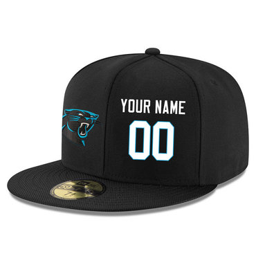 Men's Carolina Panthers Black Color Snapback Custom Hat (Stitched any name&number) Men's Carolina Panthers Black Color Snapback Custom Hat (Stitched any name&number)