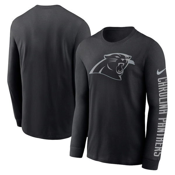 Men's Carolina Panthers Black Long Sleeve T-Shirt Men's Carolina Panthers Black Long Sleeve T-Shirt