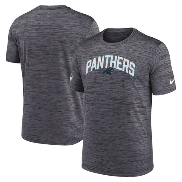 Men's Carolina Panthers Black On-Field Sideline Velocity T-Shirt Men's Carolina Panthers Black On-Field Sideline Velocity T-Shirt