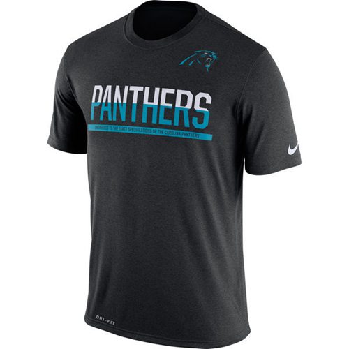 Men's Carolina Panthers Nike Practice Legend Performance T-Shirt Black