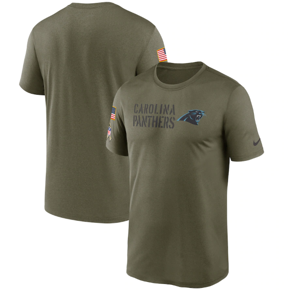 Men's Carolina Panthers Olive 2022 Salute To Service Legend Team T-Shirt Men's Carolina Panthers Olive 2022 Salute To Service Legend Team T-Shirt