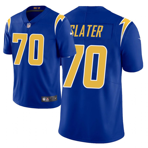 Men's Chargers #70 Rashawn Slater 2021 NFL Draft Vapor Limited Jersey - Royal Men's Chargers #70 Rashawn Slater 2021 NFL Draft Vapor Limited Jersey - Royal