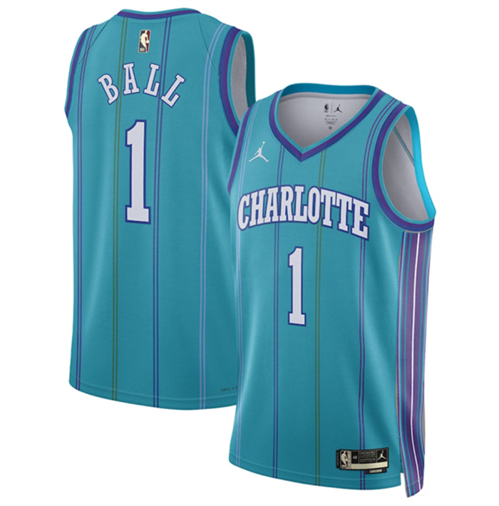 Men's Charlotte Hornets #1 LaMelo Ball Teal 2023 24 Classic Edition Stitched Basketball Jersey Men's Charlotte Hornets #1 LaMelo Ball Teal 2023 24 Classic Edition Stitched Basketball Jersey