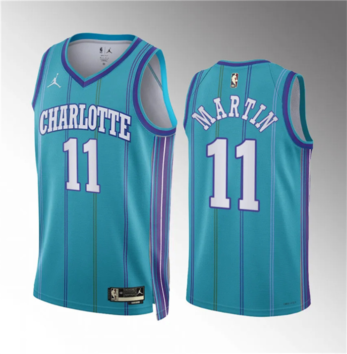 Men's Charlotte Hornets #11 Cody Martin Teal 2023 24 Classic Edition Stitched Basketball Jersey Men's Charlotte Hornets #11 Cody Martin Teal 2023 24 Classic Edition Stitched Basketball Jersey