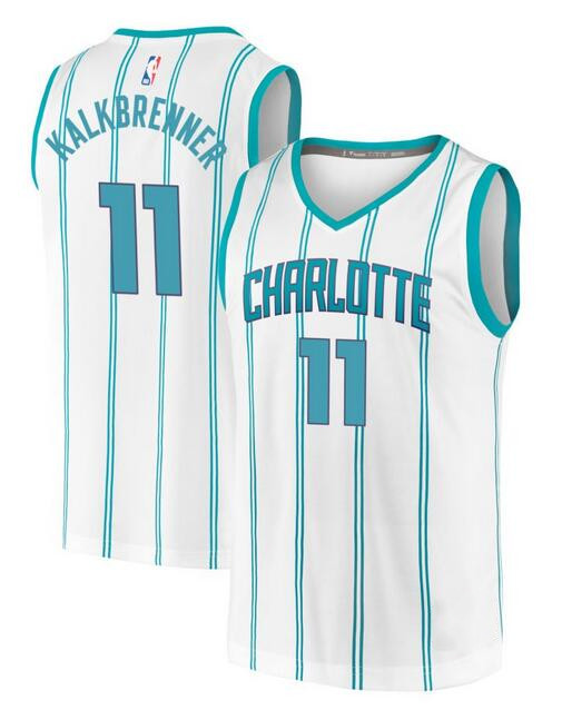 Men's Charlotte Hornets #11 Ryan Kalkbrenner White 2025 Draft Association Edition Stitched Basketball Jersey Men's Charlotte Hornets #11 Ryan Kalkbrenner White 2025 Draft Association Edition Stitched Basketball Jersey