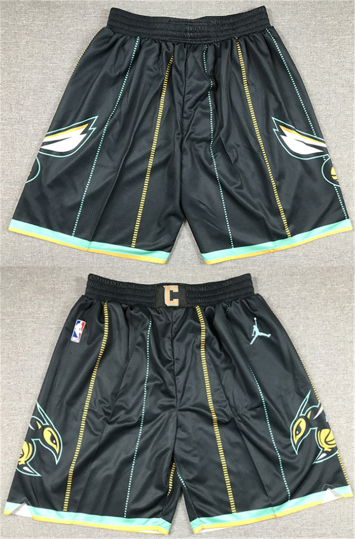 Men's Charlotte Hornets 2022 23 Black City Edition Shorts (Run Small) Men's Charlotte Hornets 2022 23 Black City Edition Shorts (Run Small)