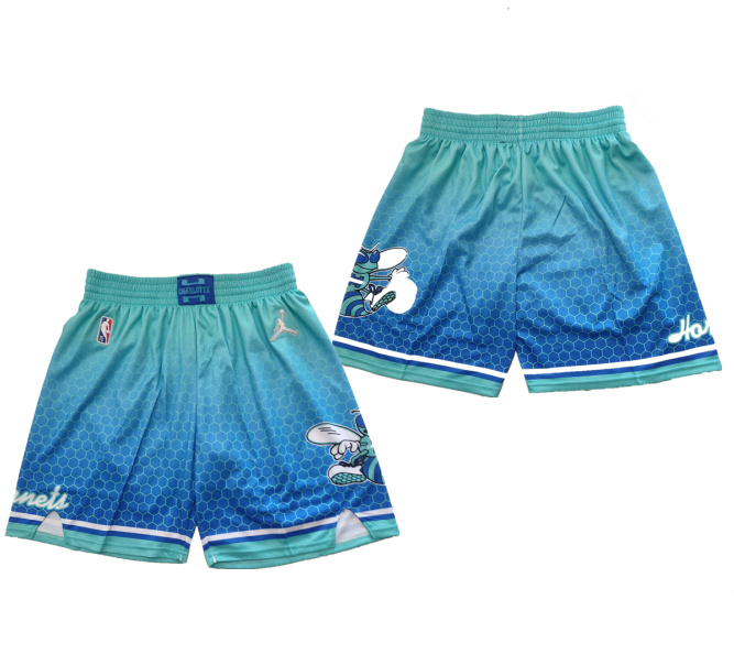 Men's Charlotte Hornets 75th Anniversary Blue Mitchell & Ness Shorts (Run Small) Men's Charlotte Hornets 75th Anniversary Blue Mitchell & Ness Shorts (Run Small)