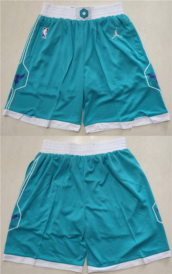 Men's Charlotte Hornets Aqua Mitchell & Ness Shorts (Run Small) Men's Charlotte Hornets Aqua Mitchell & Ness Shorts (Run Small)