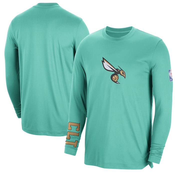 Men's Charlotte Hornets Teal 2022 23 City Edition Essential Expressive Long Sleeve T-Shirt Men's Charlotte Hornets Teal 2022 23 City Edition Essential Expressive Long Sleeve T-Shirt