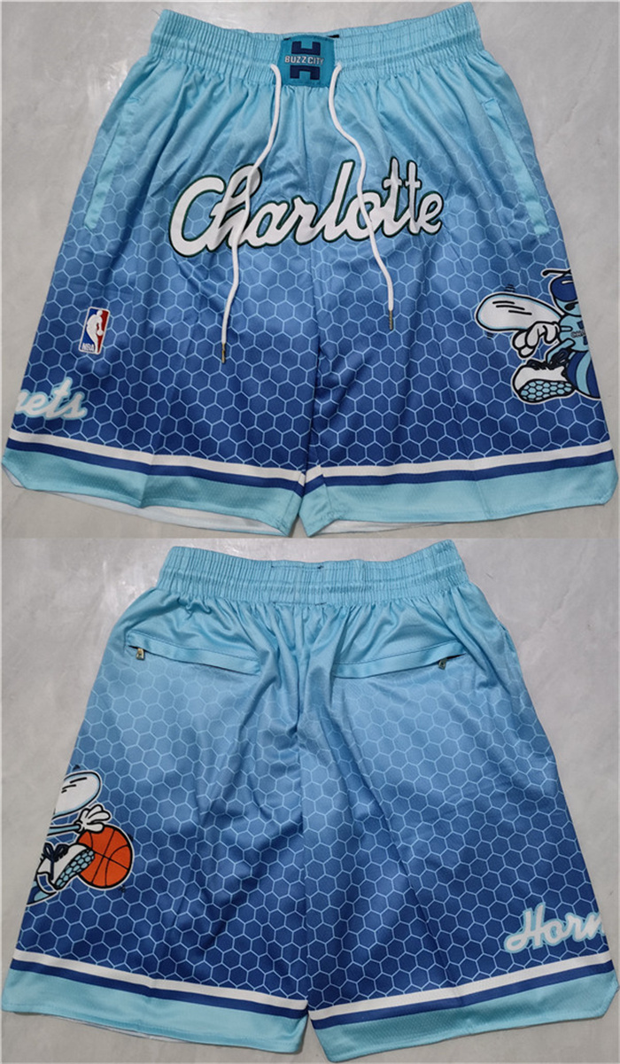 Men's Charlotte Hornets Teal Blue Shorts Men's Charlotte Hornets Teal Blue Shorts