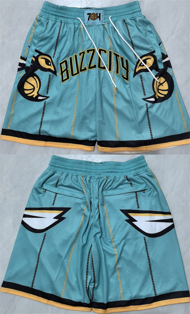 Men's Charlotte Hornets Teal Shorts (Run Small) Men's Charlotte Hornets Teal Shorts (Run Small)