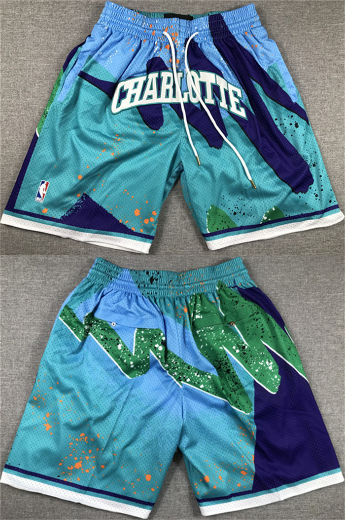 Men's Charlotte Hornets Teal Shorts Men's Charlotte Hornets Teal Shorts