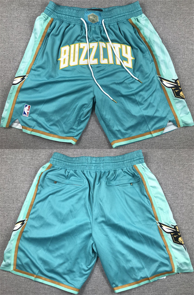 Men's Charlotte Hornets Teal Shorts1 Men's Charlotte Hornets Teal Shorts1