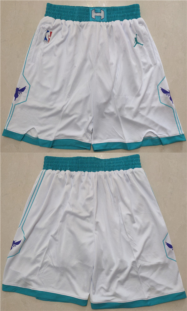 Men's Charlotte Hornets White Mitchell & Ness Shorts (Run Small) Men's Charlotte Hornets White Mitchell & Ness Shorts (Run Small)