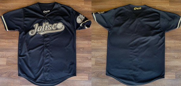 Men's Charros De Jalisco Blank Black Stitched Baseball Jersey Men's Charros De Jalisco Blank Black Stitched Baseball Jersey