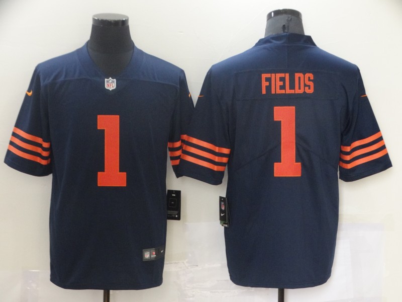 Men's Chicago Bears #1 Justin Fields 2021 Vapor Untouchable Stitched NFL Limited Jersey Men's Chicago Bears #1 Justin Fields 2021 Vapor Untouchable Stitched NFL Limited Jersey