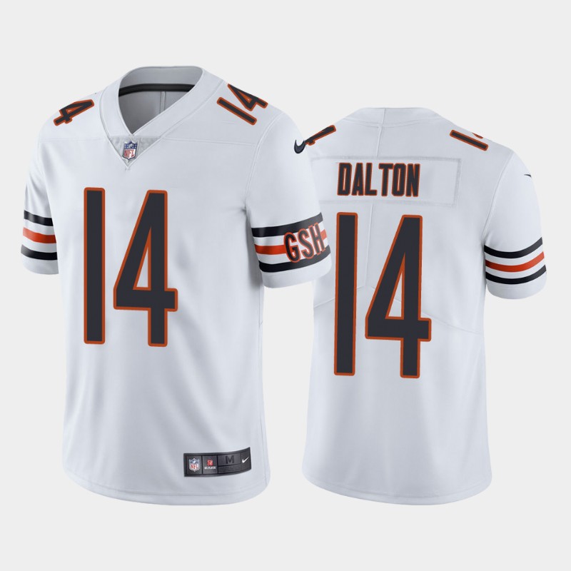 Men's Chicago Bears #14 Andy Dalton White Vapor untouchable Limited Stitched Jersey Men's Chicago Bears #14 Andy Dalton White Vapor untouchable Limited Stitched Jersey