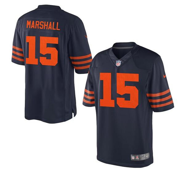 Men's Chicago Bears #15 Brandon Marshall Navy Blue Game Stitched Football Jersey Men's Chicago Bears #15 Brandon Marshall Navy Blue Game Stitched Football Jersey
