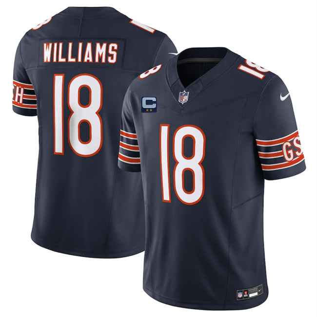 Men's Chicago Bears #18 Caleb Williams Navy 2025 F.U.S.E. With 2-Star C Patch Vapor Untouchable Limited Stitched Football Jersey Men's Chicago Bears #18 Caleb Williams Navy 2025 F.U.S.E. With 2-Star C Patch Vapor Untouchable Limited Stitched Football Jersey