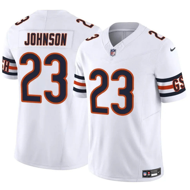 Men's Chicago Bears #23 Roschon Johnson White 2023 F.U.S.E. Vapor Stitched Football Jersey Men's Chicago Bears #23 Roschon Johnson White 2023 F.U.S.E. Vapor Stitched Football Jersey